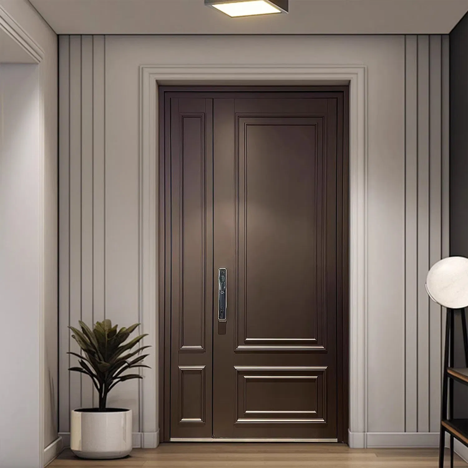 Стальная входная дверь с доводчиком