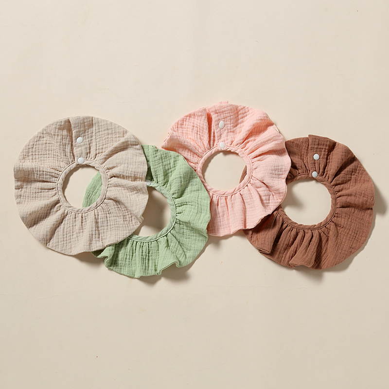 4-Layer Pure Cotton Bib Gauze Burp Cloth - Thin Design, Absorbent, Breathable & Gentle for Newborns