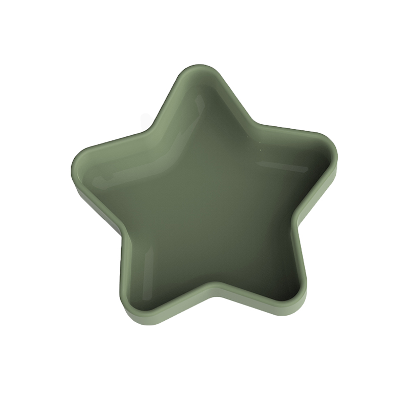BPA Free Silicone Bowl Baby Feeding LED Weaning Set Star Shape Bowl