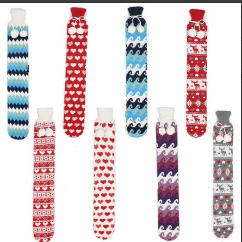 Hot Selling Hot Water Bag for Pain Relief Long Rubber Hot Water Bottle with Cover