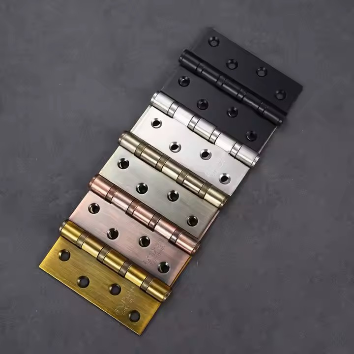 Stainless Steel Flat Hinge 4 Inch 5 Inch Thick Silent Bearing Bedroom Bronze Wooden Door Furniture Loose-Leaf Hardware