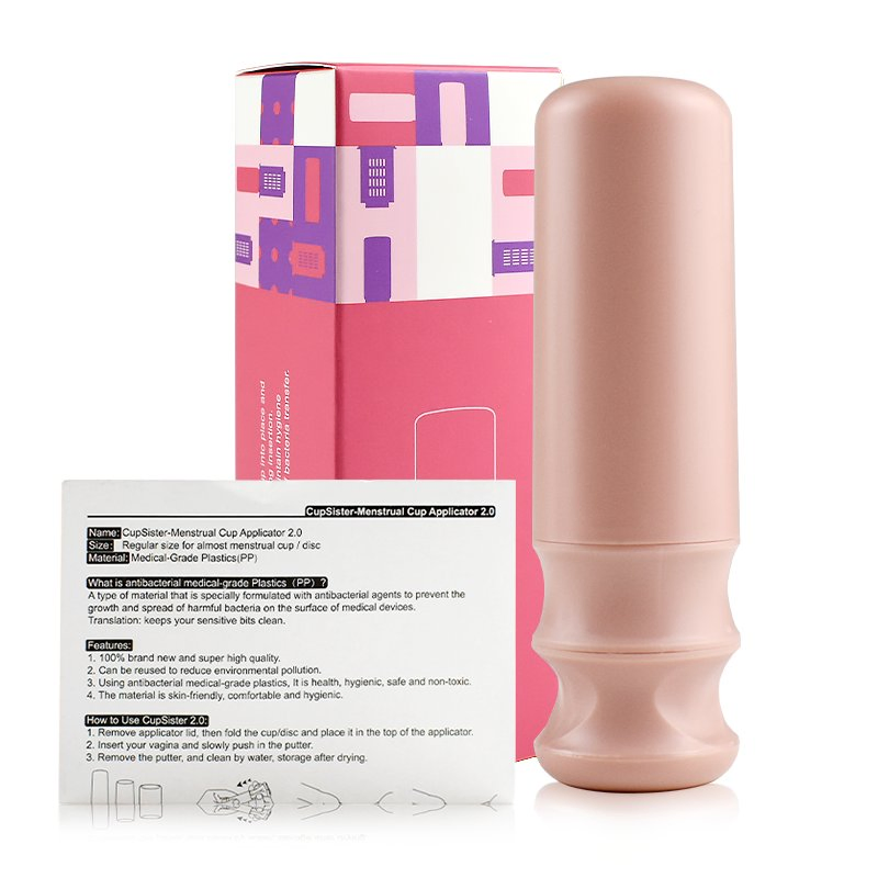 Menstrual Disc Applicator - Inserts Like a Tampon - Every Woman Can Now Use Period Discs - Perfect for Long Nails - Self Sanitizer TPE Properties