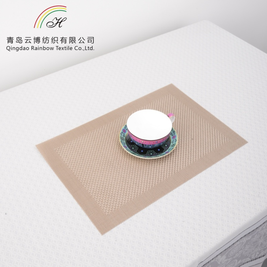 Heat Resistant Custom Printing Non-Slip PVC Cheap Placemat Polyester Fabric Table Mat