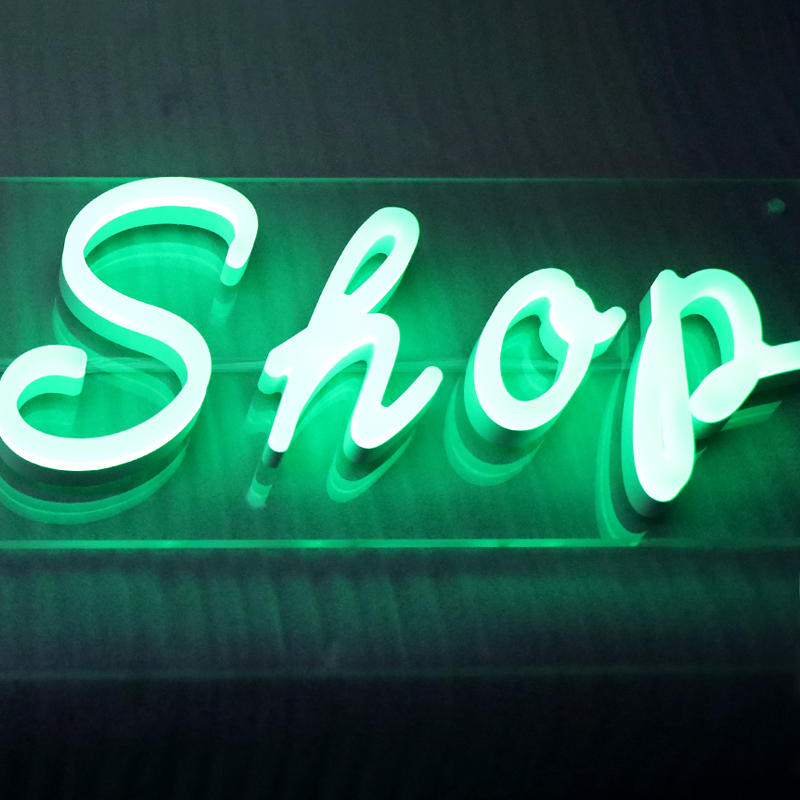 Custom Shop Sign LED 3D Waterproof Illuminated Neon Signage for Retail Shop