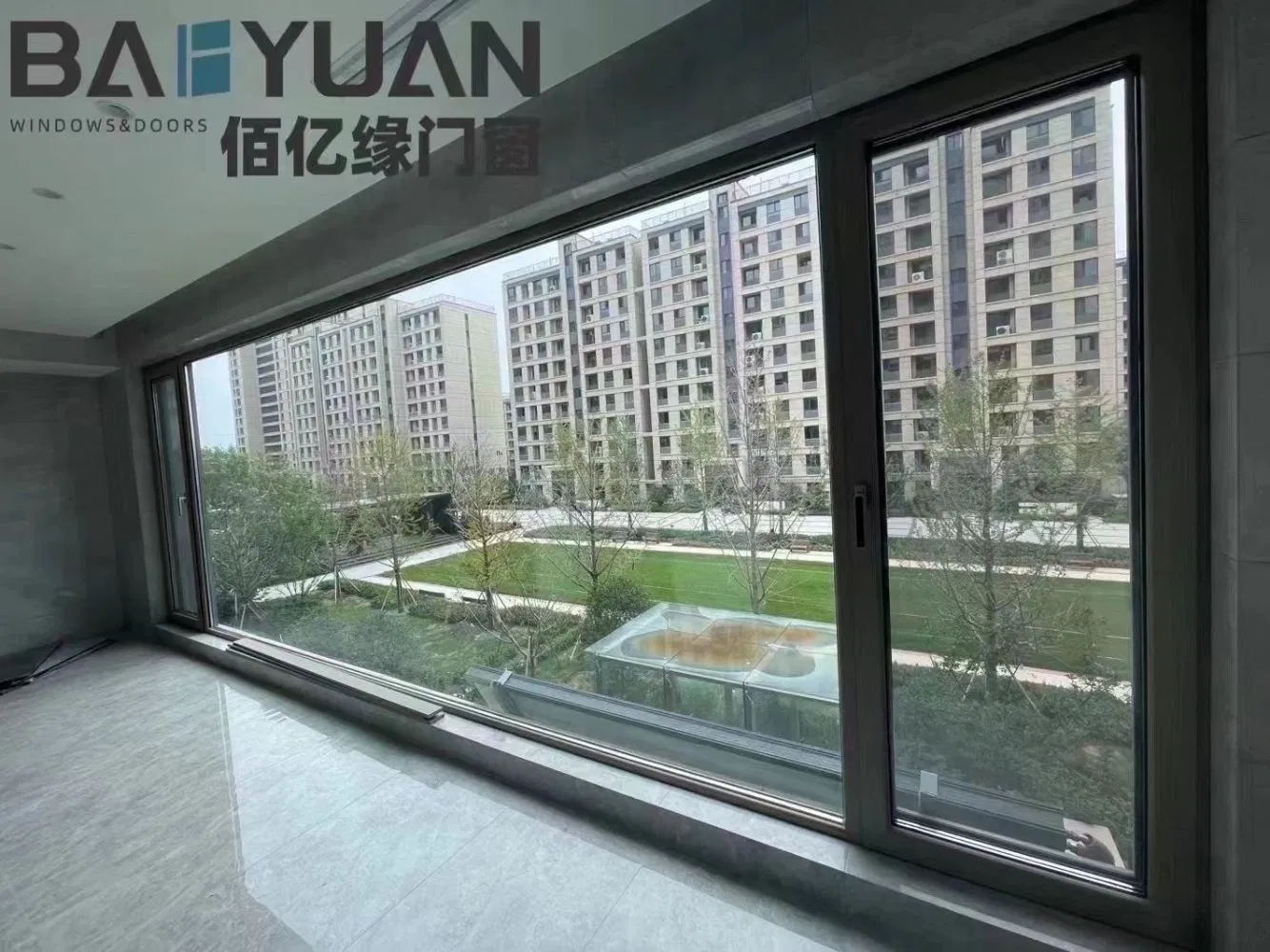 House Tempered Glass Windows Free Customize Design Aluminium Alloy Manual Casement Window