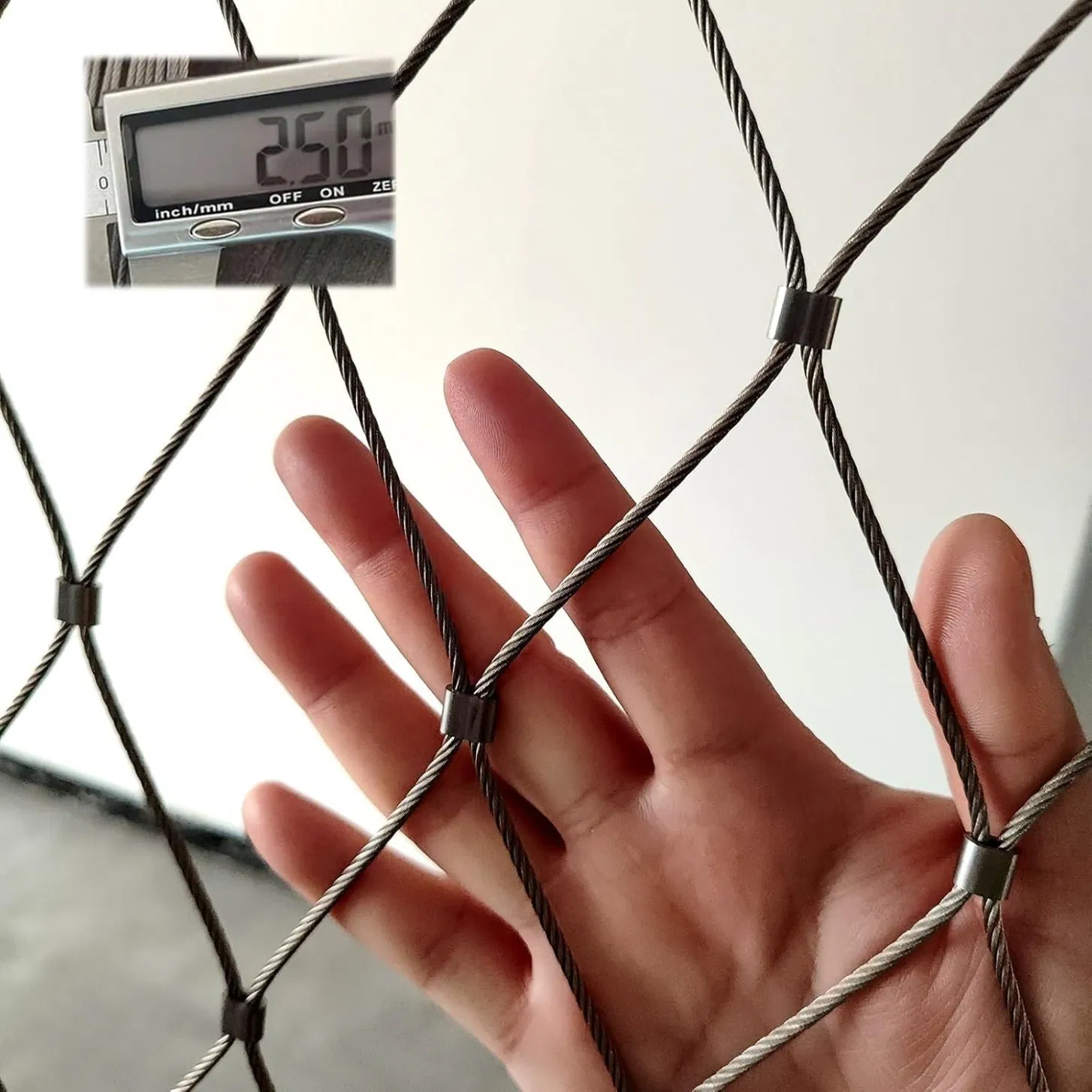 DIY Decorative Flexible Stainless Steel 316 Woven Rope Wire Mesh for Animal Poultry Cage