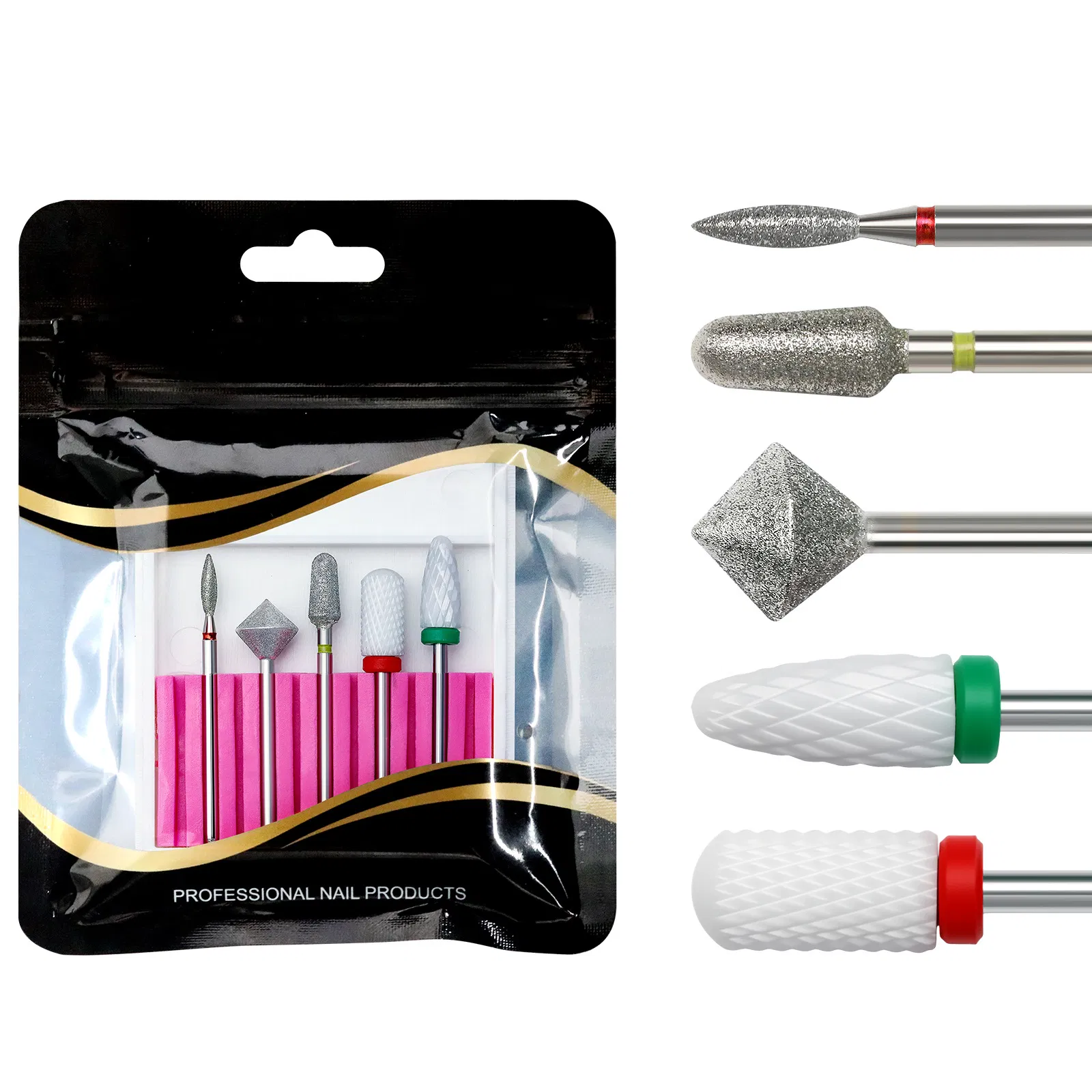 New Style 5PCS Nail Drill Bits Set for Salon Home Nail Care