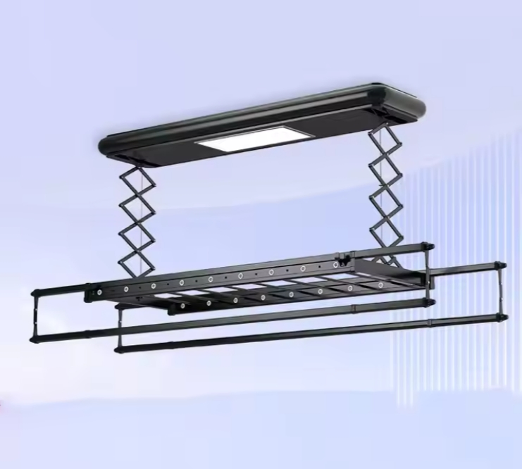 Cloth Dryer Ceiling LED Light Electric Auto Quick-Drying Smart Clothes Dry Hanger Disinfection Alexa Voicetelescopic Drying Rac