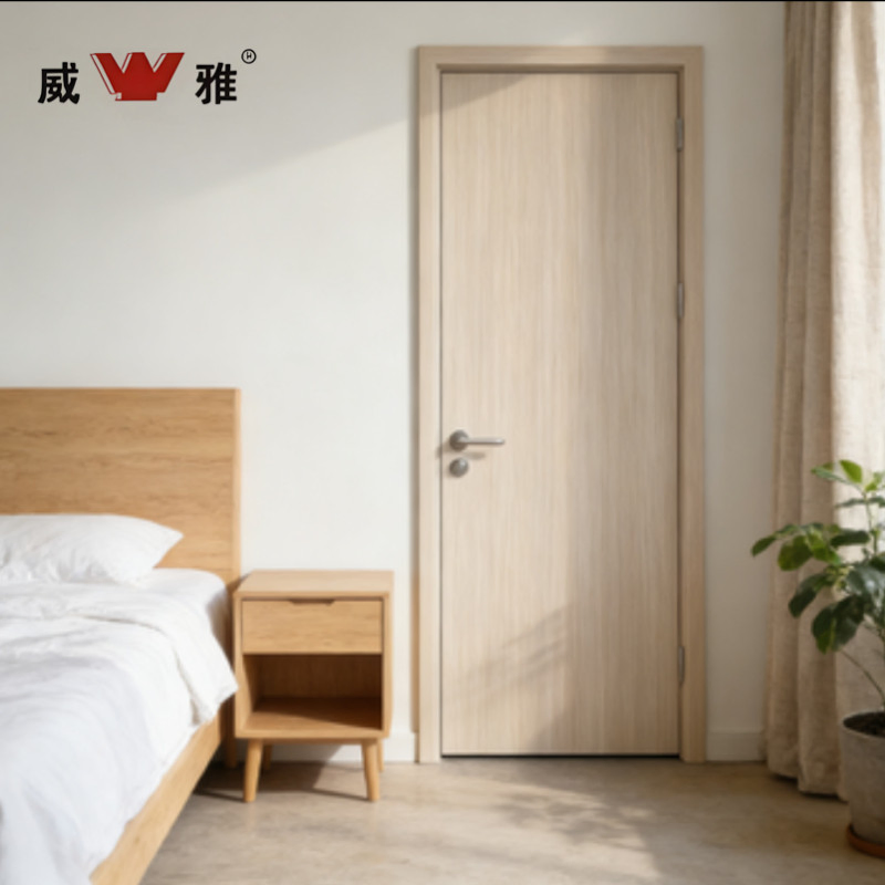 Durable Metal Frame Fireproof Hotel Lobby Interior Solid Wooden Door for Luxury Applications