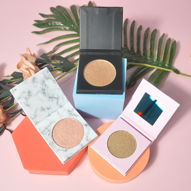 Waterproof Glitter Eyeshadow Glossy Shiny Shimmer Brighten Makeup Pressed Highlighter