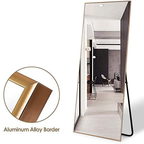 65"X22" Full Length Mirror Floor Mirror with Standing Holder