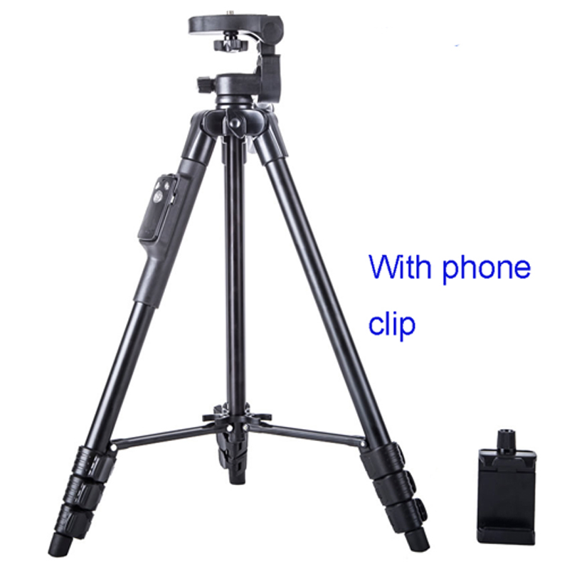 Портативный штатив 54 дюйма с клипом для влогинга