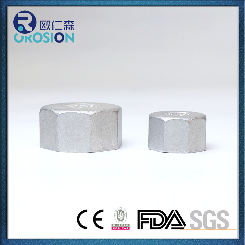 Stainless Steel Female Connector Plumb End Hex Cap Pipe Fitting