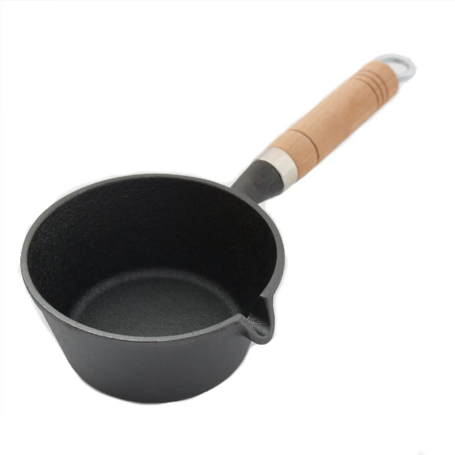 Чугунный соусник с деревянной ручкой и носиком