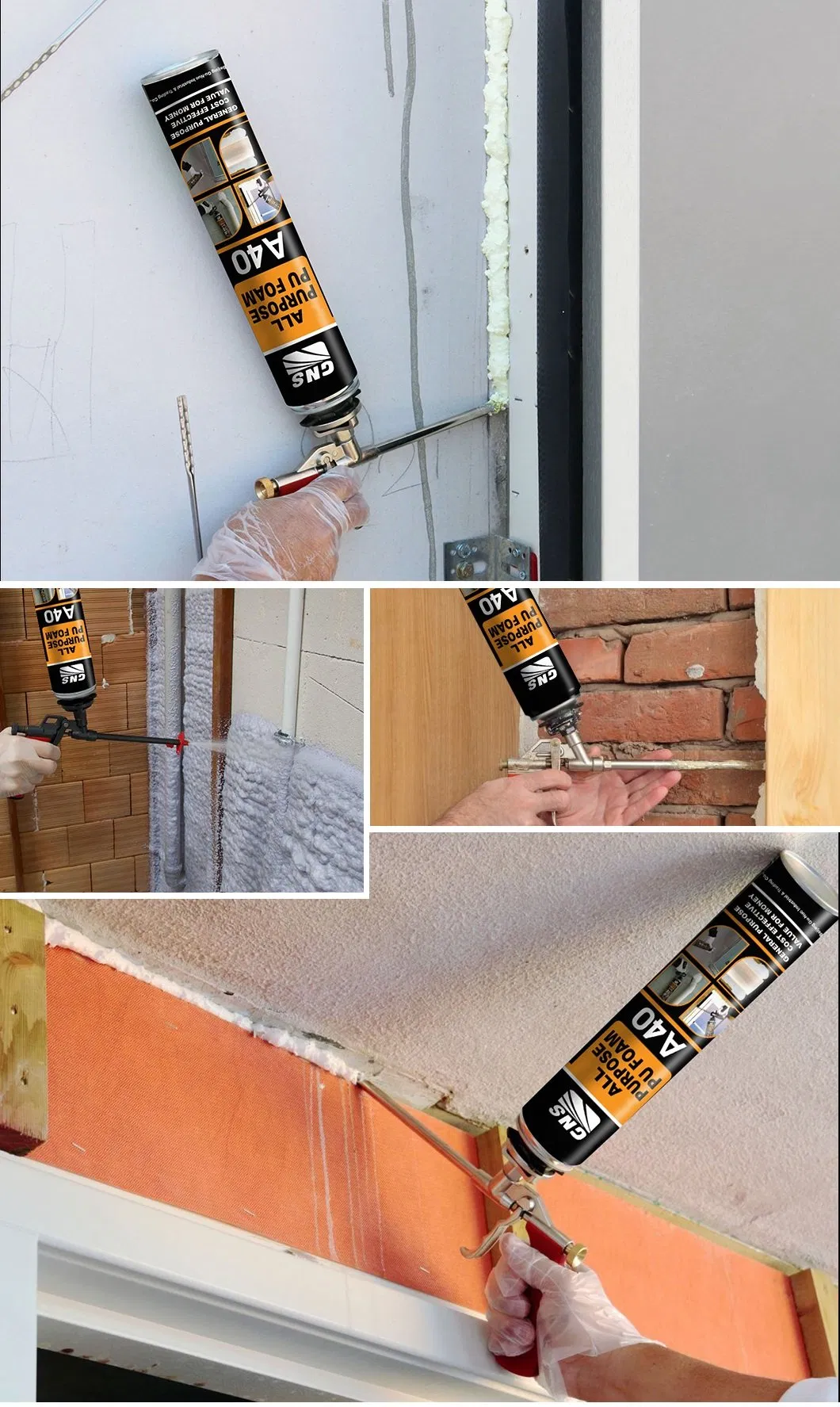 OEM Factory Waterproof Expanding PU Sealant Spray Filling Polyurethane Foam 750ml PU Foam