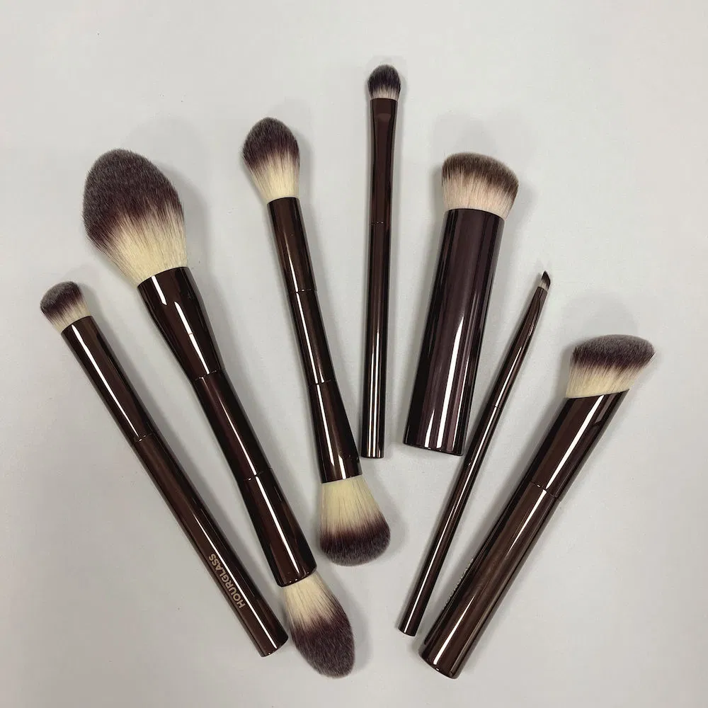 19PCS High Quality Fiber Hourglass Design Face Eye Foundation Blush Makeup Brush Set
