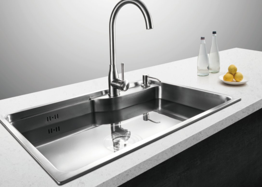All Basin Pipe Additional Features Faucet Tensile Stainless Steel Kitchen Sink (s7147)