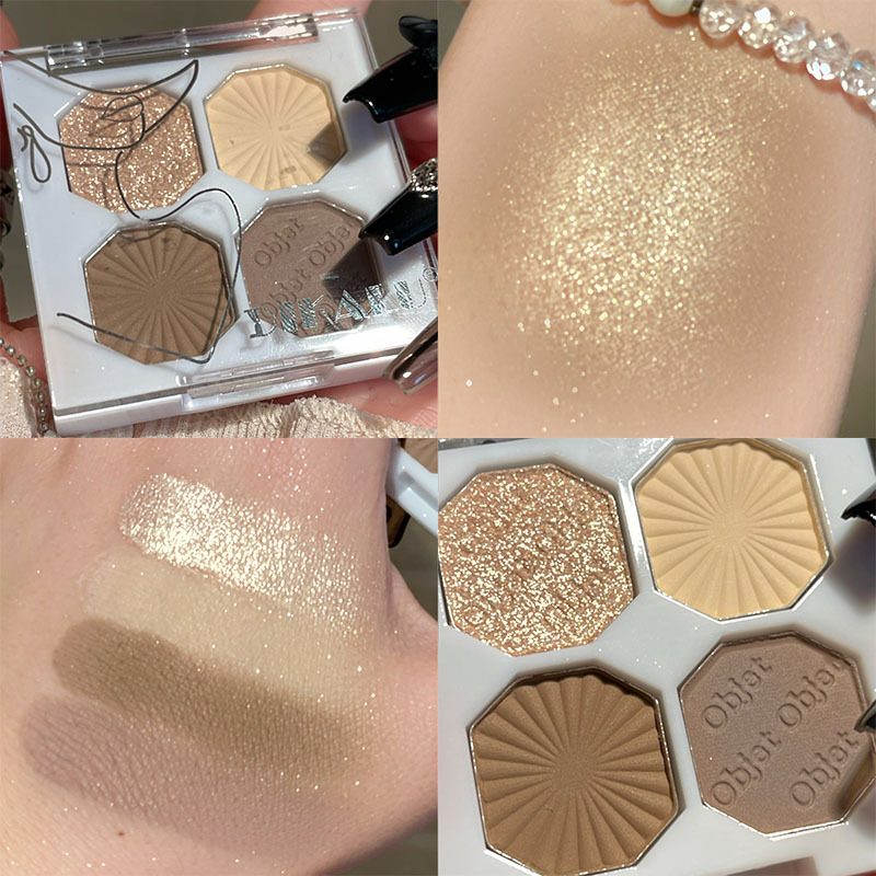 Mini Four-Color Eyeshadow Concealer and Cosmetic Palette