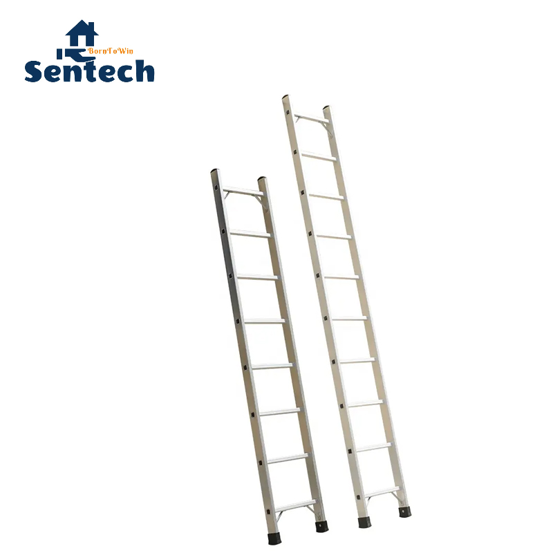 2.4m Heavey Duty Strong Aluminum Single Straight Ladder with 8 Steps