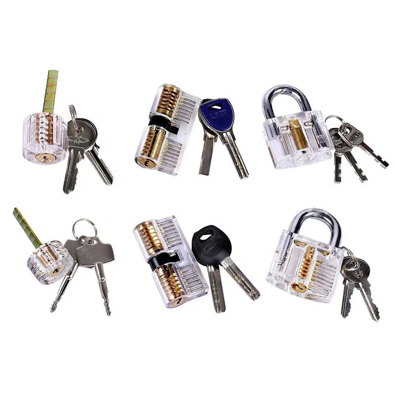 Locksmith Transparent Practice Lock Training Skill Ab Picking Set Lock