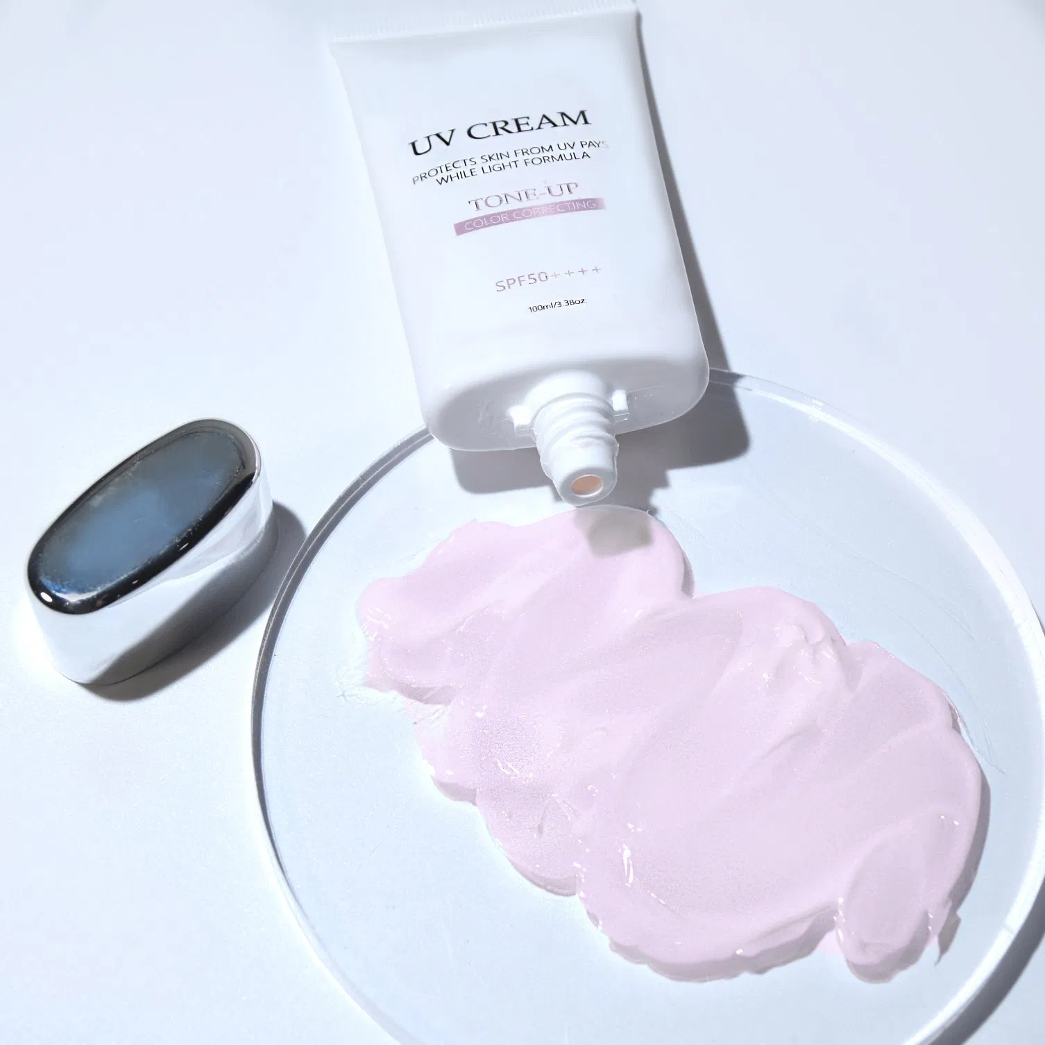 SPF 50 PA+++ Pink Sun Cream Reef Safe Tined Sunscreen Cream UVA/UVB Protection Sunscreen