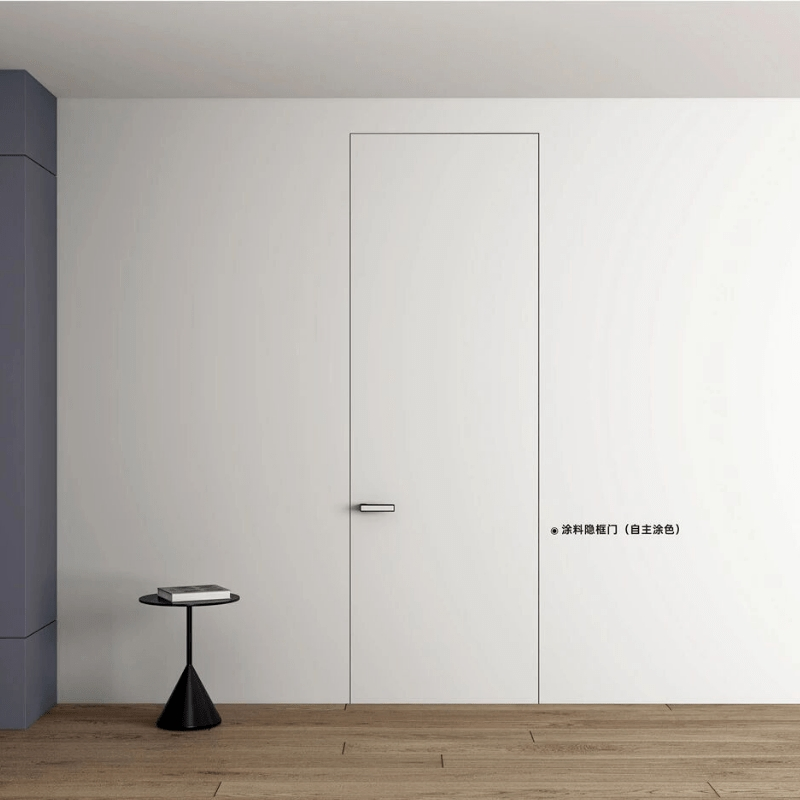 Low Price Wood Plastic Composite Majoys Customized Size Fireproof Interior WPC Hidden Door