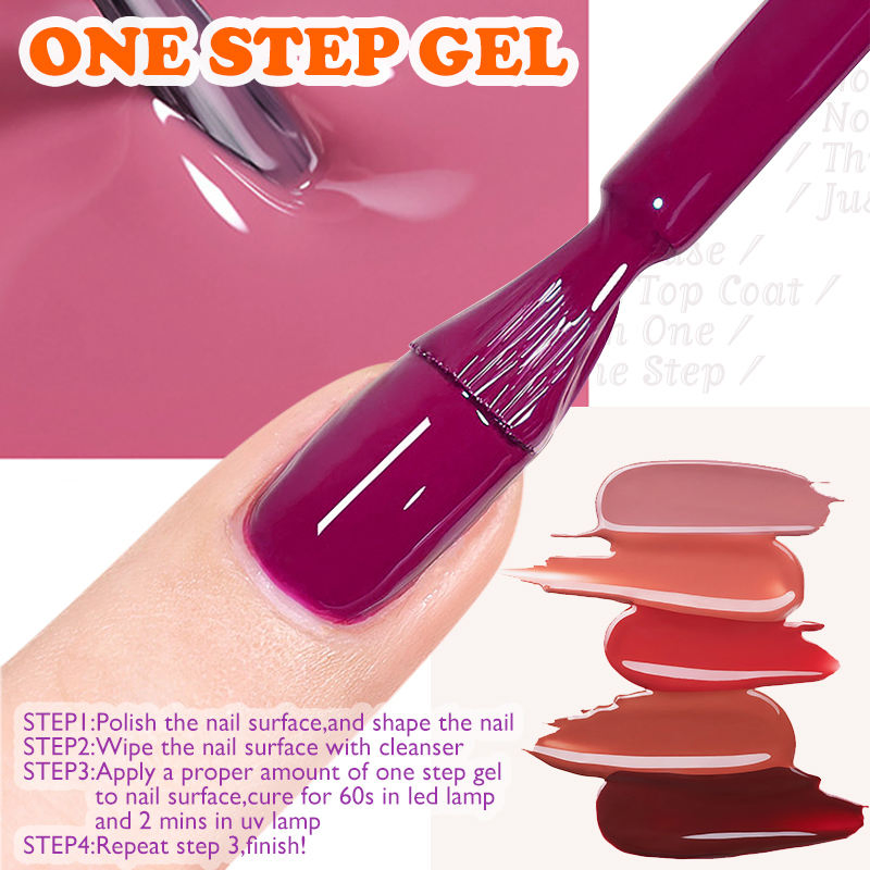 Wholesale 3 in 1 Bright Colors One Step UV Nail Gel Polish