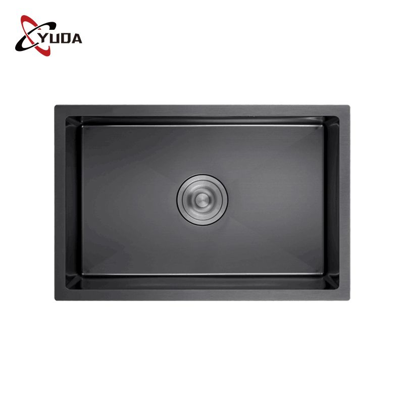 Premium Rectangular Black Stainless Steel Kitchen Sink for Modern Homes