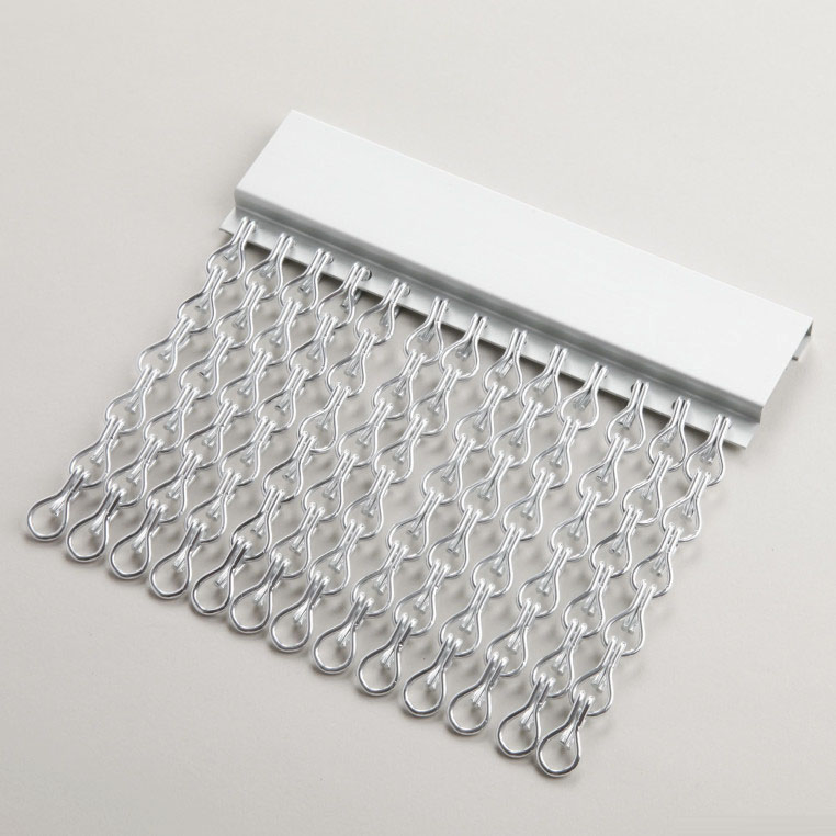 Decorative Anodized Aluminum Wire Mesh Curtain Holes Crimped Technique Bending Processing Customized Hotel Screen Wall Chain