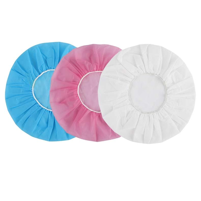 Disposable PP Colored Non-Woven Round Cap Surgical Round Nursing Bouffant Clip Cap Hair Head Cover Cap