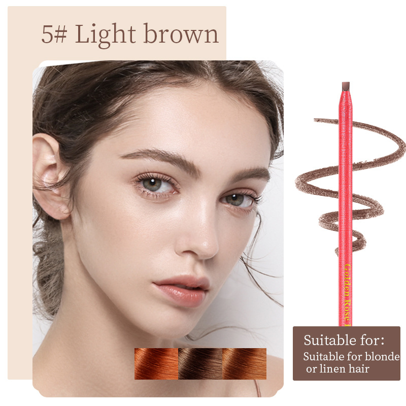 Private Label Paper Wrapped Waterproof Black Dark Brown Microblading Permanent Makeup Eyebrow Pencil for Eyebrow Makeup Tint