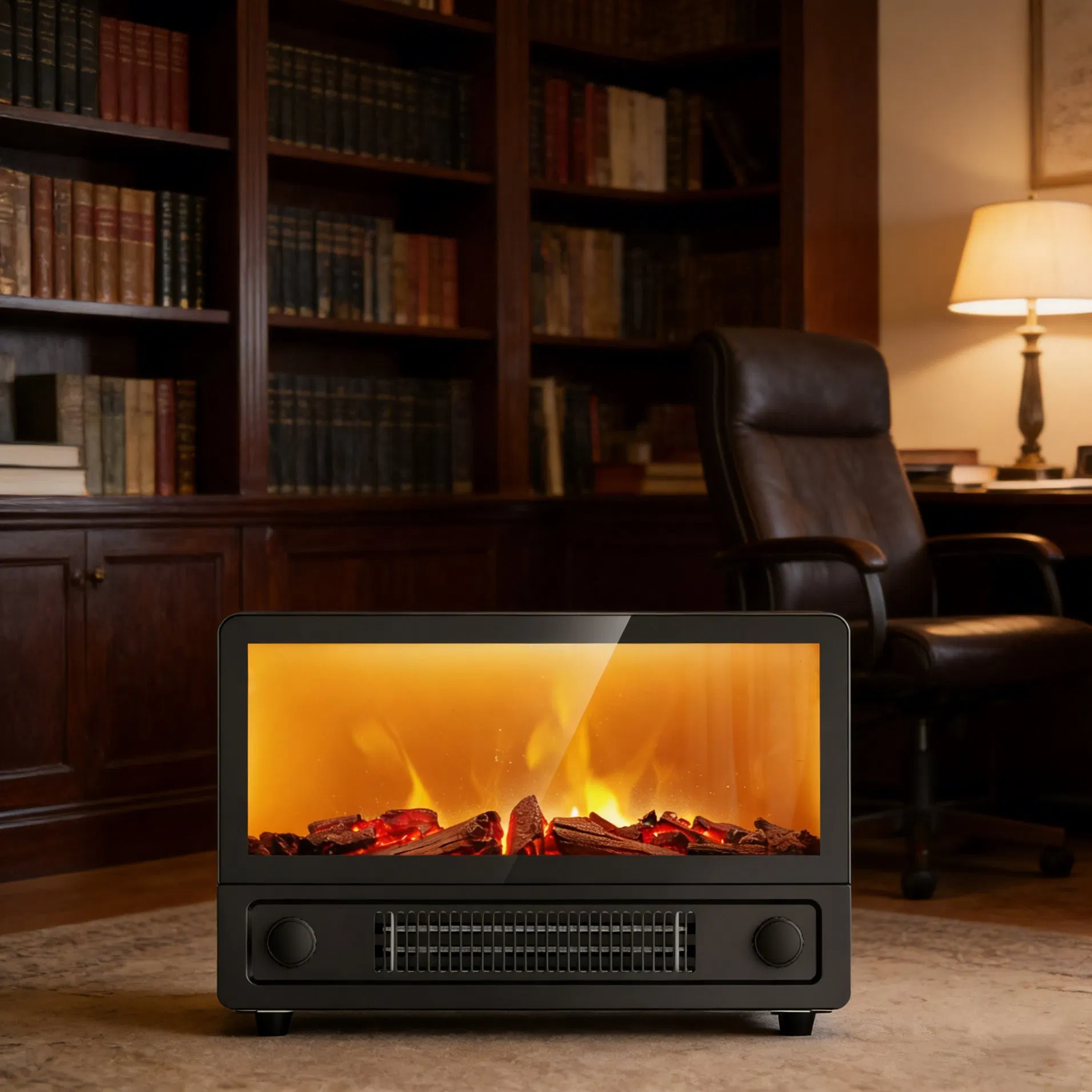 Compact 407X170X265mm Size LED Electric Fireplace
