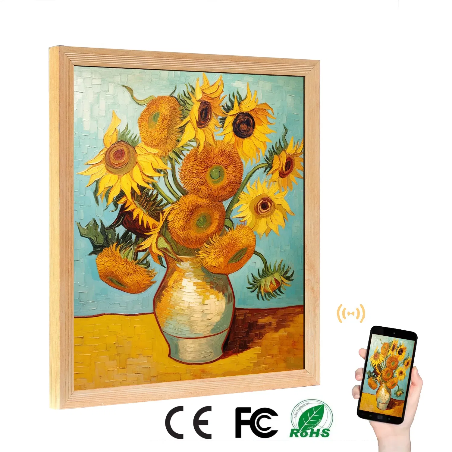 Customize 19.2 27.9 Inch Art Video Picture Photo IPS TFT Square LCD Display Nft Digital Frame for Art, Gallery, Museum, Exhibition, Display