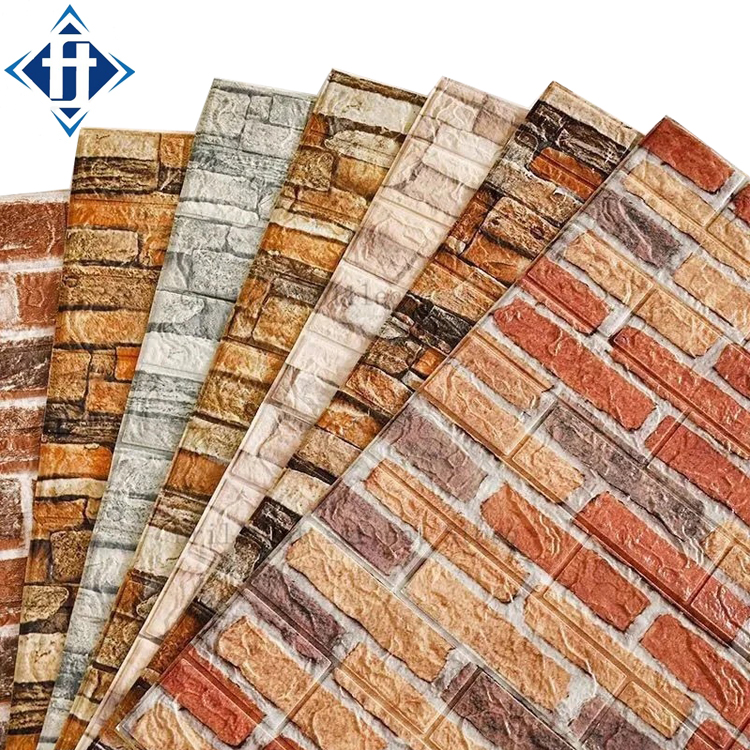 Self Adhesive Wall Stickers XPE 3D Foam Brick Wallpaper