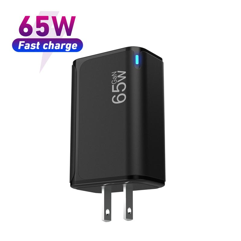 65W GaN Charger Pd 65watt Travel Chargers Multi Function Transparent Charging Pd Power Adapter