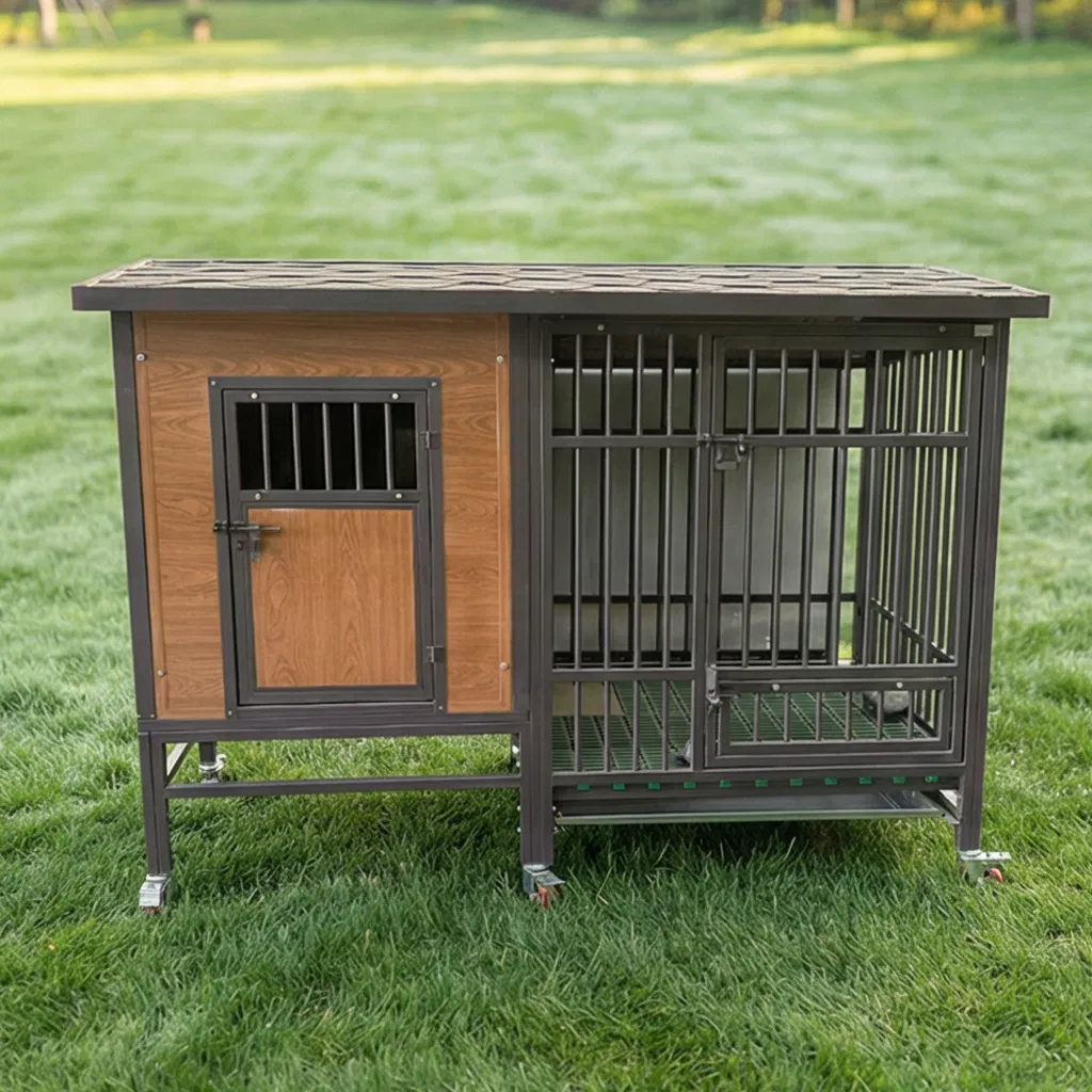 Outdoor Durable Wood Dog Cage Large Dog House Rain and Sun Protection