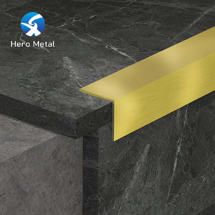 2.5m Hero Metal Customized Anordized Brass L Shape Tile Trim