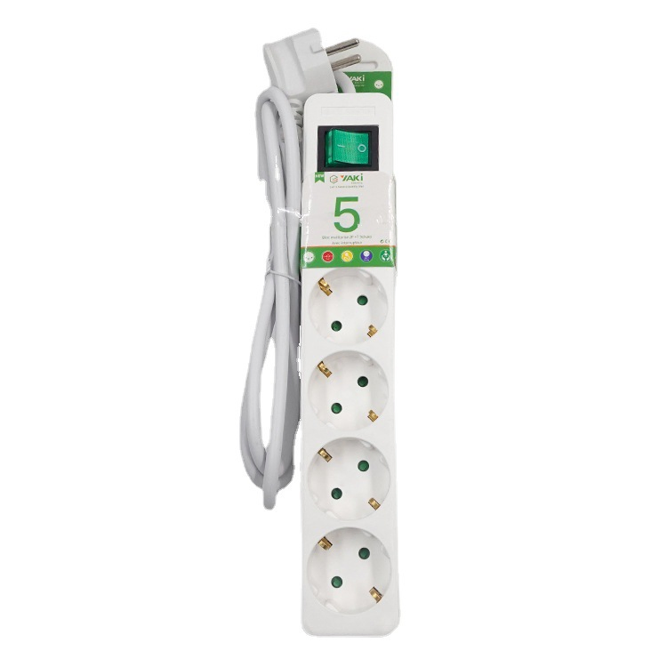 Standard 3 Way Extension Sockets Power Strip with Switch 3X1.5mm2 Cable 1 Meter for Home Appliances