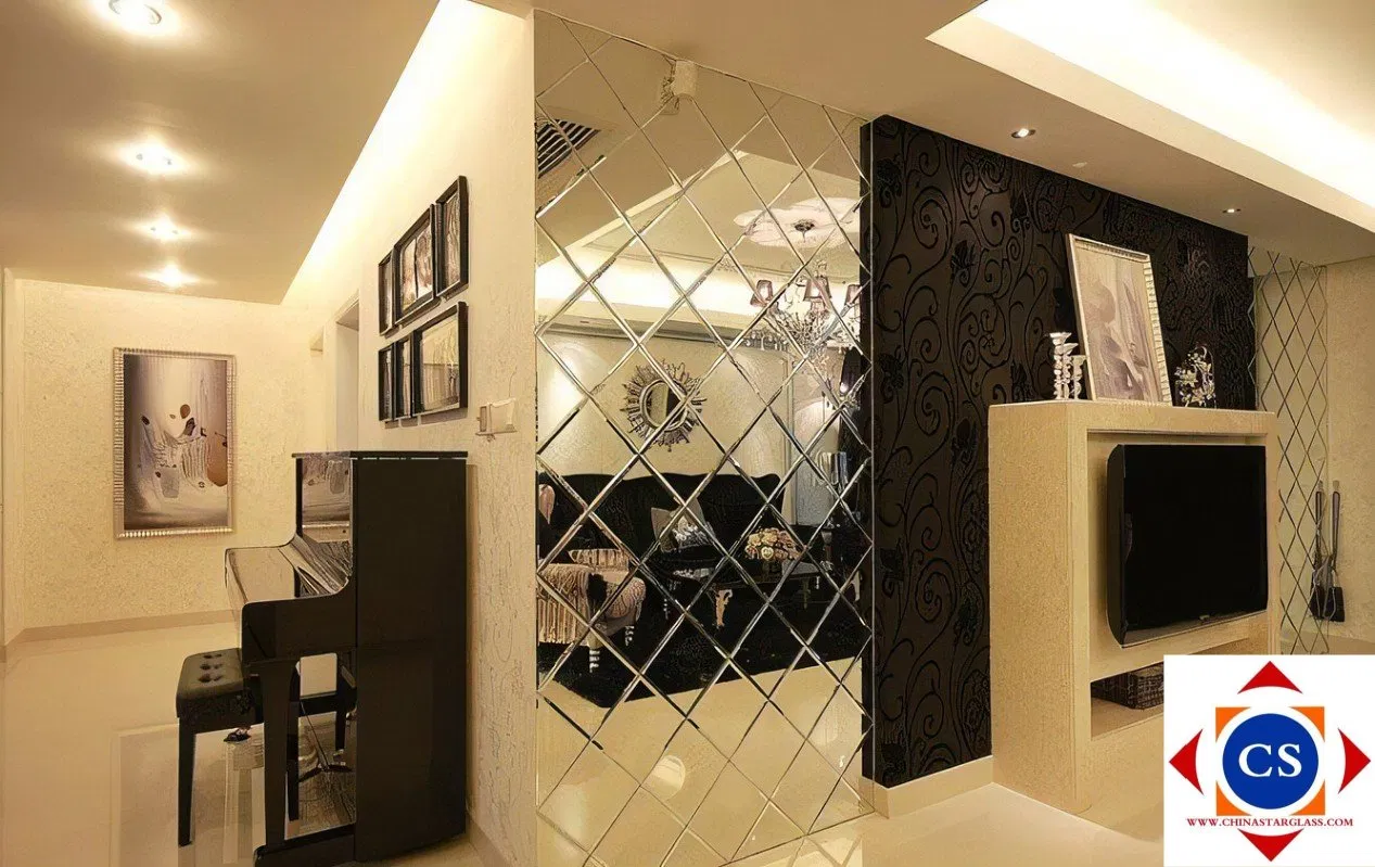 3mm Aluminium Mirror Glass LED Mirror for Decoration/Furniture/Bathroom/Buliding From China