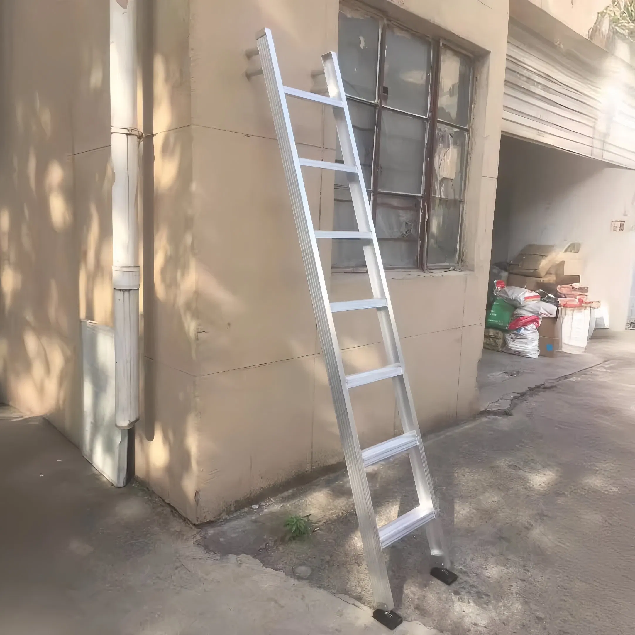 Heavy-Duty Fixed Aluminum Alloy Vertical Ladder for Industrial Use