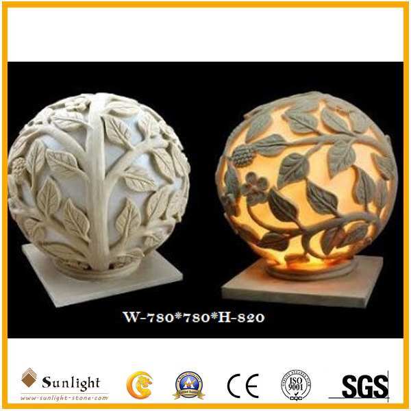 LED Light Sandstone Sculpture for Home or Garden Decoration