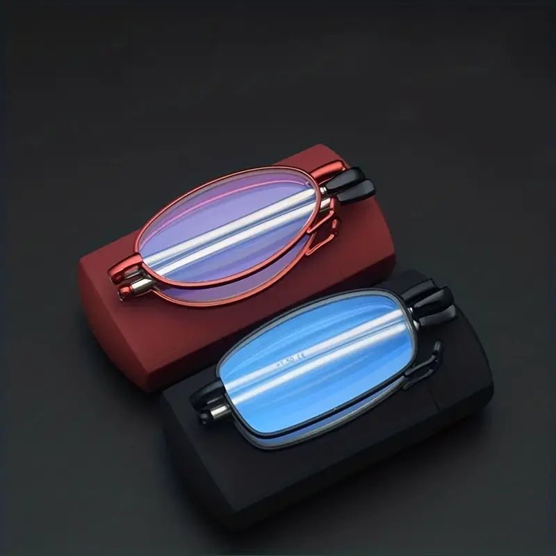 Fashion Metal Reading Glasses Unisex Portable Folding Reading Glasses