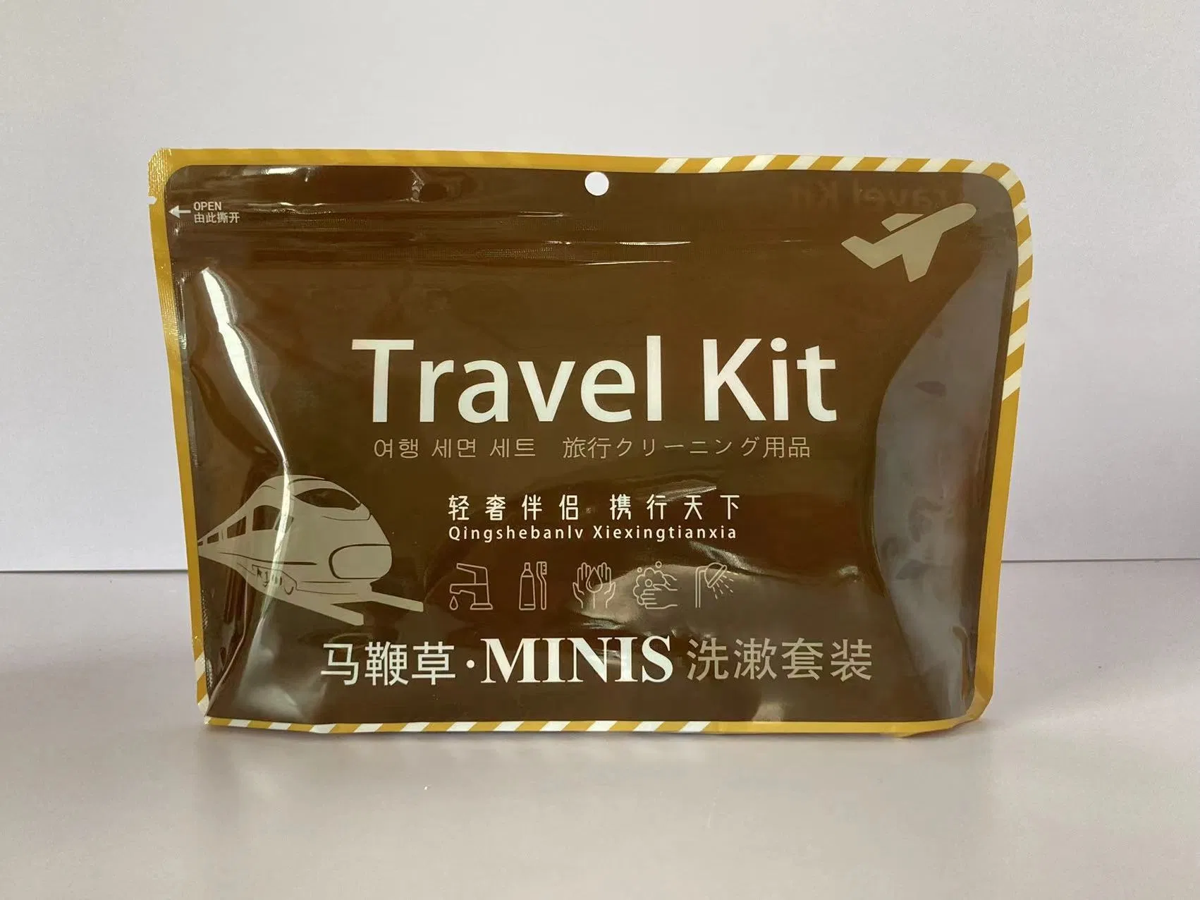 Customized Logo Hotel Travel Kit Bathroom Kit Hotel Shampoo Shower Gel Body Lotion