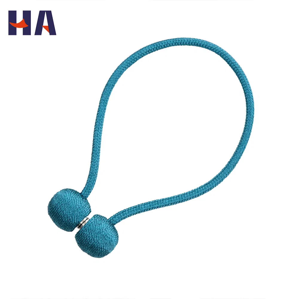 Home Furniture Decorative Magnetic Curtain Tiebacks Buckle Rope Holdbacks Convenient Drape Tie Backs Brown for Curtains