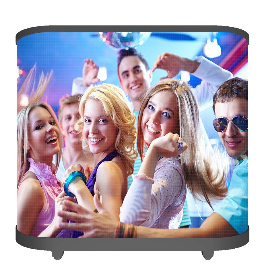 DJ Station Facade Desk Stand Table Portable Booth LED Video Wall Display Screen DJ Booth