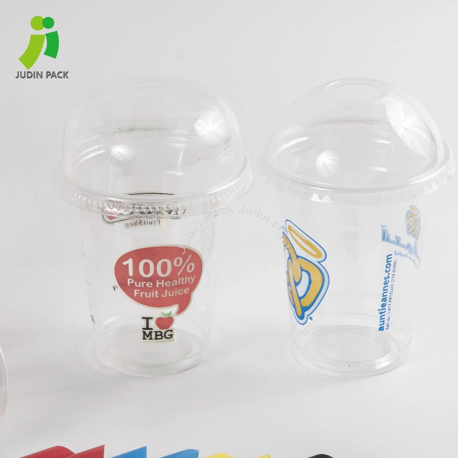 Logo Printed Disposable Crystal Clear Pet Plastic Cups