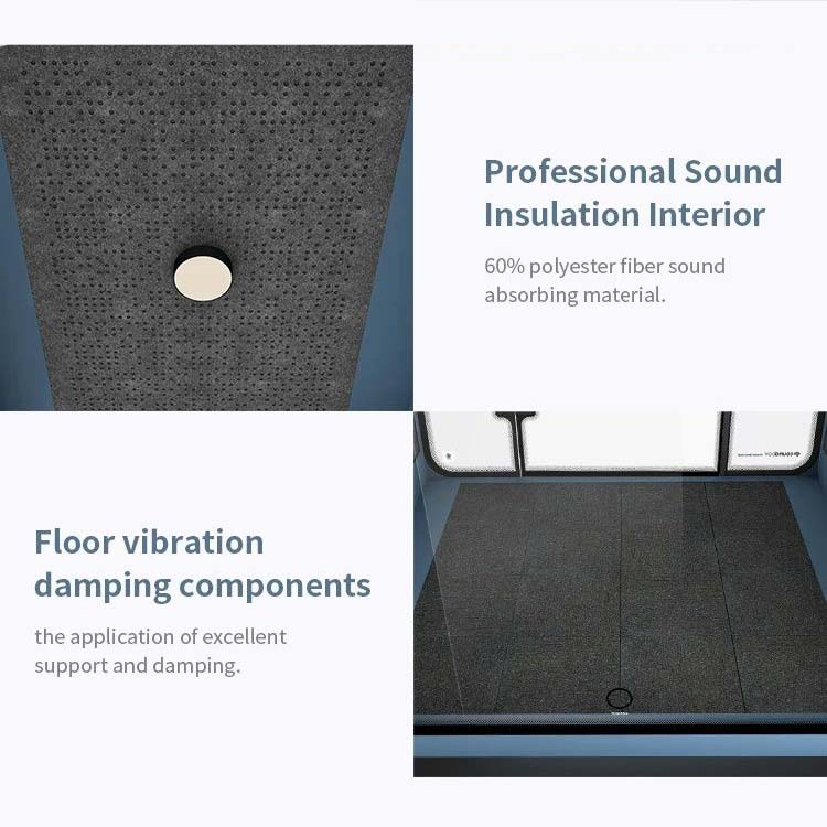 Office Soundproofing Booth with Tempered Glass Meeting Pod