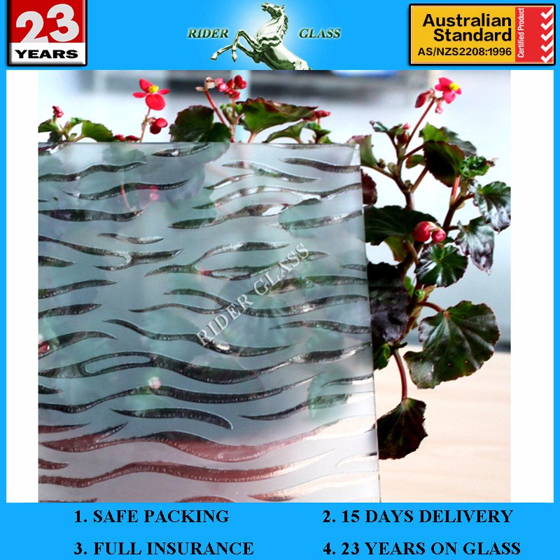 3-6mm Am-23 Art Decorative Acid Etched Frosted Architectural Glass