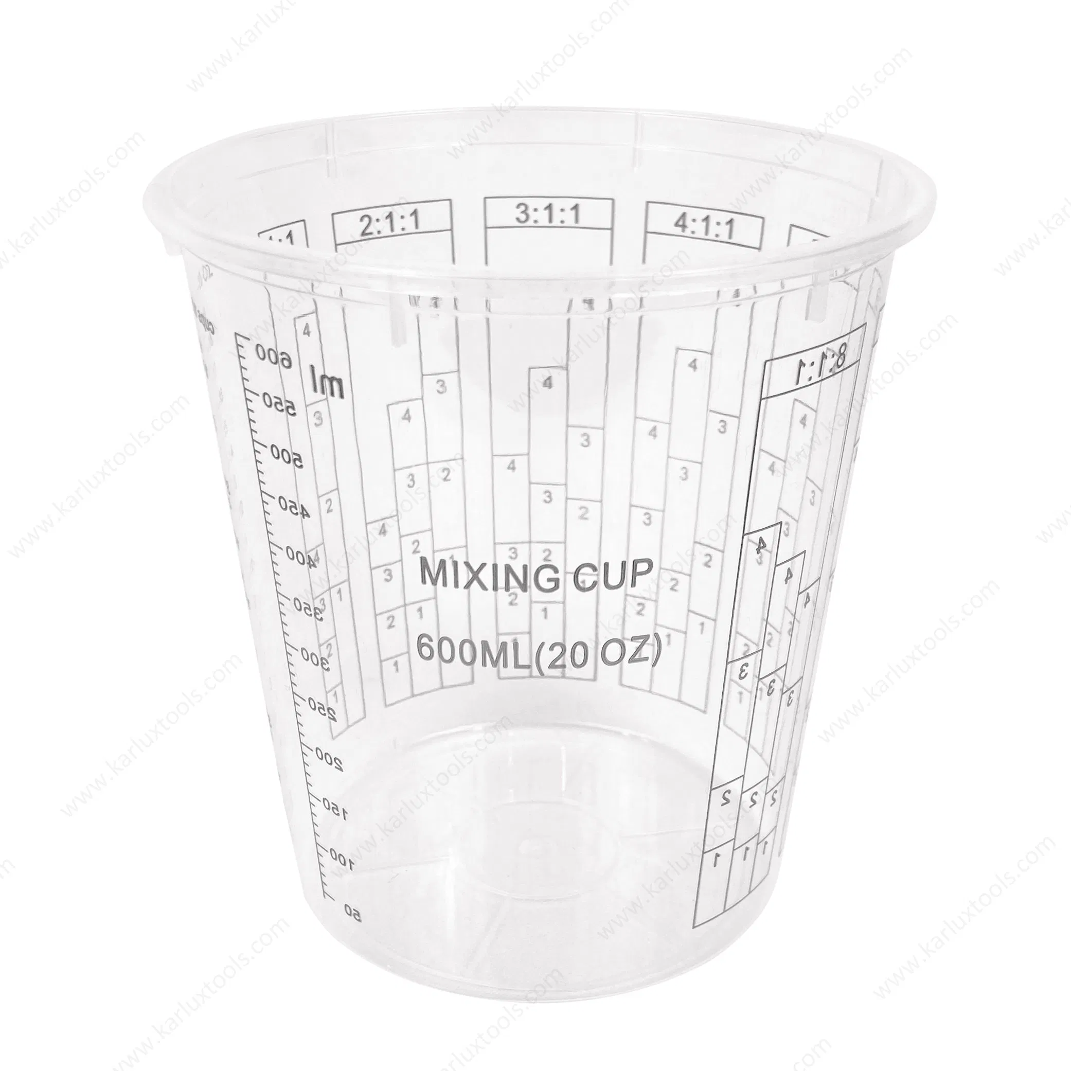 20 Oz 600ml Auto Paint Measuring Cups 20 Ounce PP Plastic Resin Epoxy Disposable Quart Mixing Cups Graduated Paint Mixing Cups