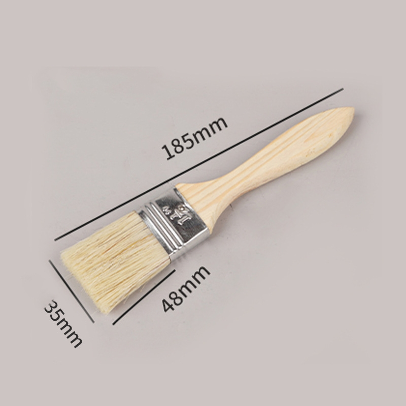 Flat Edge Paint Brush Wooden Handle Paintbrush for Wall Painting